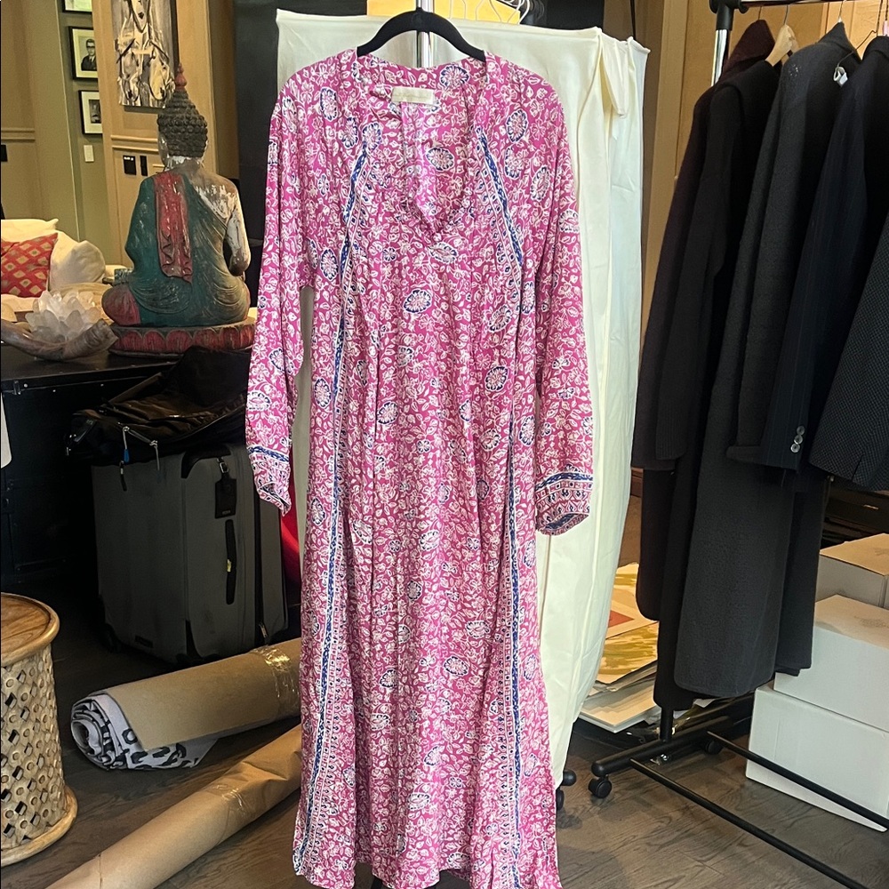 Natalie Martin Vibrant Pink and Blue Dress